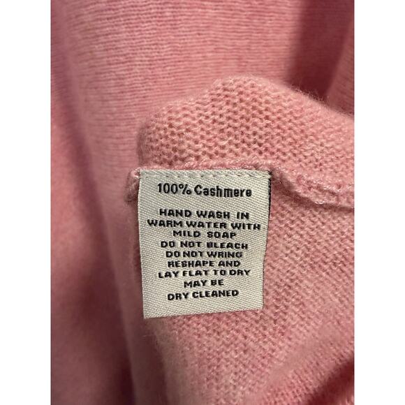 Claudia Nichole 100% Cashmere Crew Neck Tunic Sweater Pink - Size Medium - Picture 3 of 6